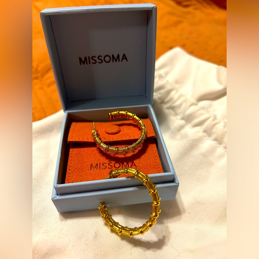Missoma Large Raffia Hoop in 18k plate on silver